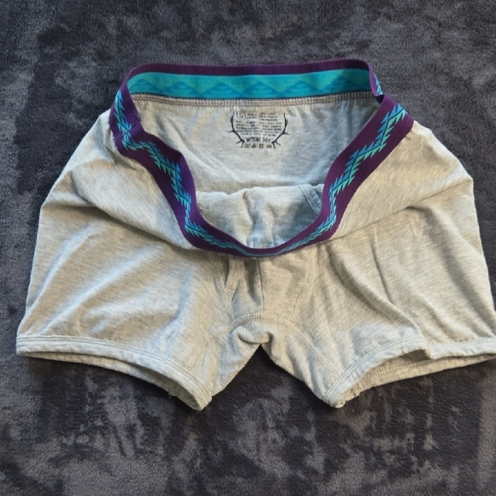 Purple and Gray Boxer Briefs with Stylish Waistband - Picture 4 of 5
